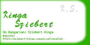 kinga sziebert business card